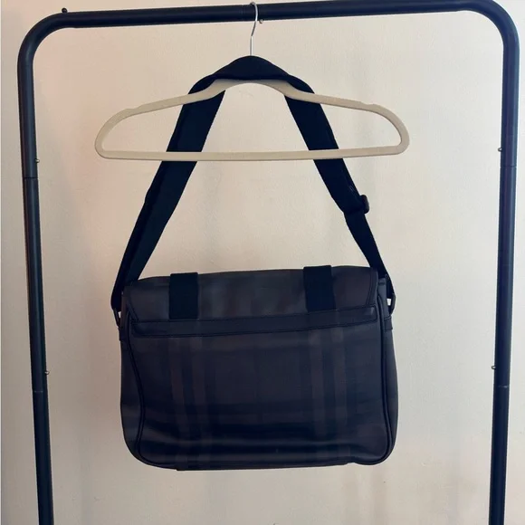 Burberry Black and Gray Messenger Bag